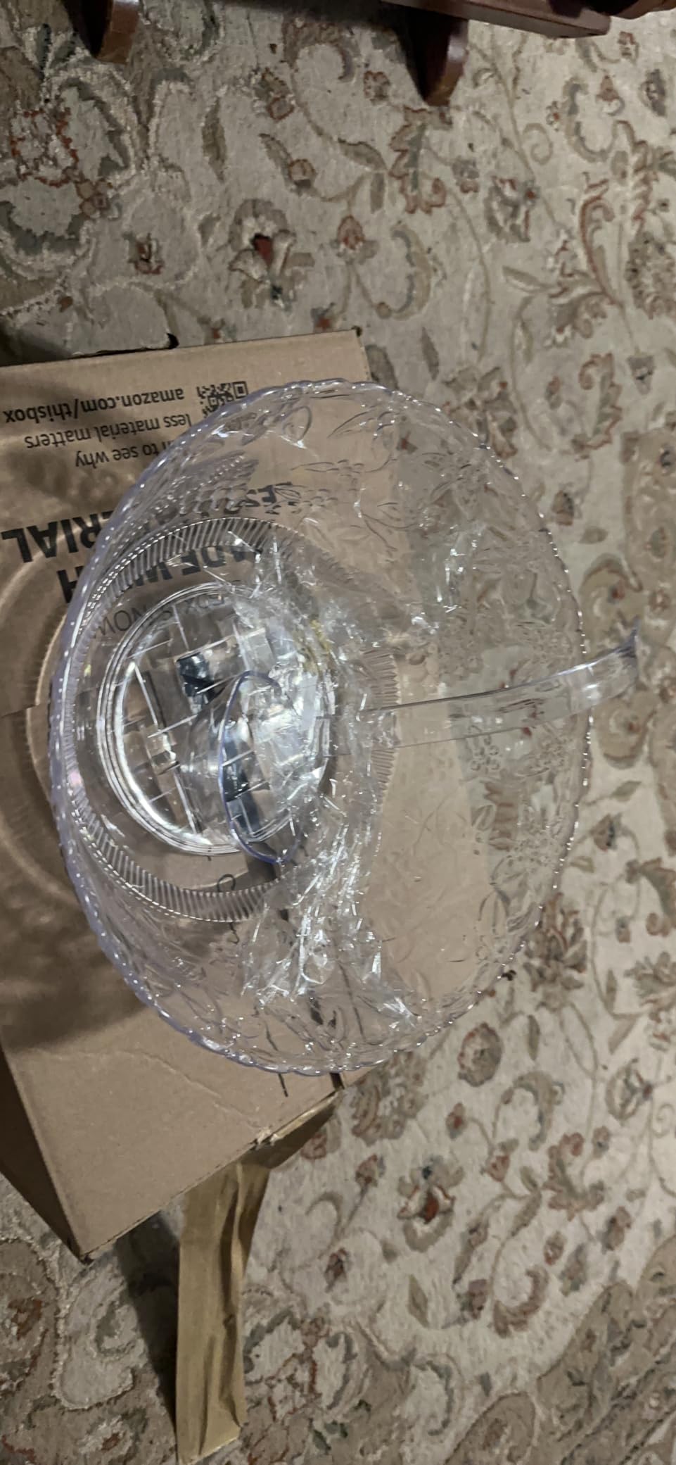 S.G Premium Quality Plastic Punch Bowl with Ladle - 2 Gallon Punch Bowl with Ladle - Embroidered Design 8 Quart large Serving Bowl with 5 oz Plastic Serving Ladle/Spoon for Parties, Holidays, and more customer photo 2