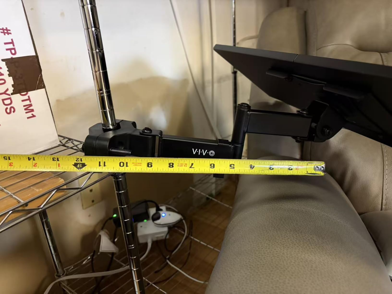 VIVO Black Pole Mounted 26 x 10 in Keyboard Tray, Mount-POLEKB customer photo 1