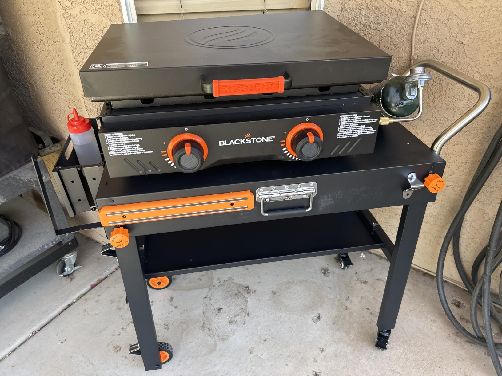 EUTRKei Grill Table for Blackstone Griddle, Portable Grill Cart with Caddy customer photo 2