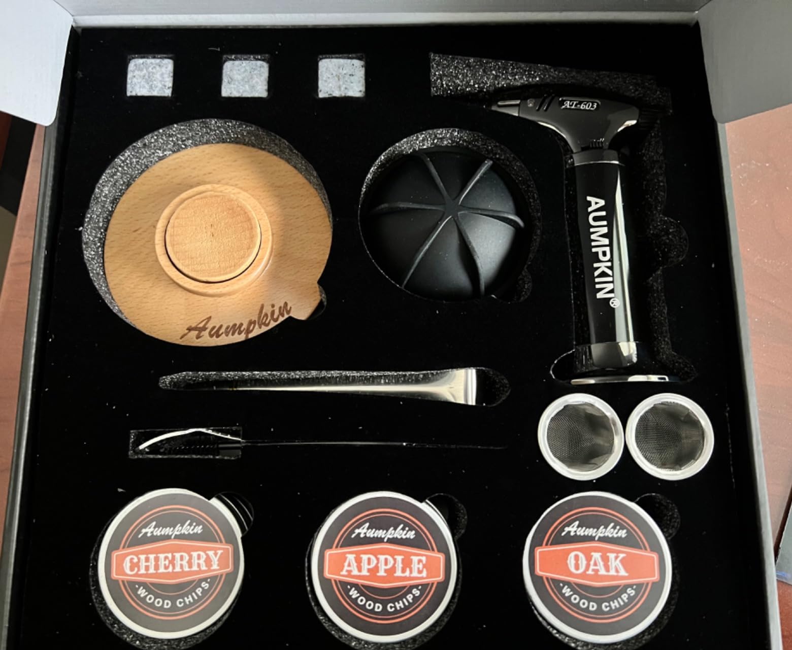 Cocktail Smoker Kit with Torch – 6 Flavors Wood Chips – Bourbon, Whiskey Smoker Infuser Kit, Old Fashioned Drink Smoker Kit, Birthday Bourbon Whiskey Gifts for Men, Dad, Husband (Without Butane) customer photo 2