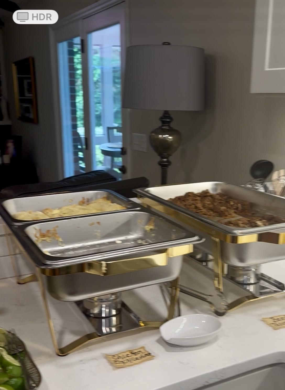 VEVOR Chafing Dish Buffet Set, 8 Qt 2 Pack, Stainless Steel Chafer with 2 Full Size Pans, Rectangle Catering Warmer Server with Glass Lid Water Pan Folding Stand Fuel Holder, for Wedding Party Banquet customer photo 1