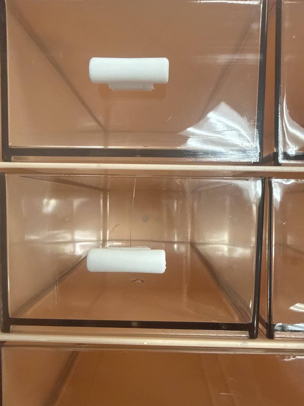 Desk Organizer with 5 Drawers, Rectangular Office Stationery Supplies Desktop Drawers, Plastic Makeup Storage, Suitable for Office, School, Home (White & 5 Drawers) customer photo 1