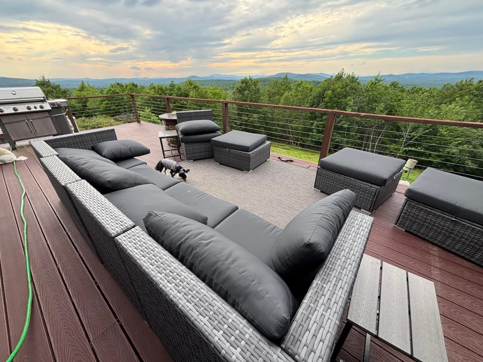 NICESOUL 8 Person Outdoor Patio Furniture Set, Extra Large Wicker Sectional Sofa with Ottoman, All-Weather Wide and Deep Seating Conversations for Outside Garden, 29.3'' High Back Comfy Couches,Grey customer photo 1