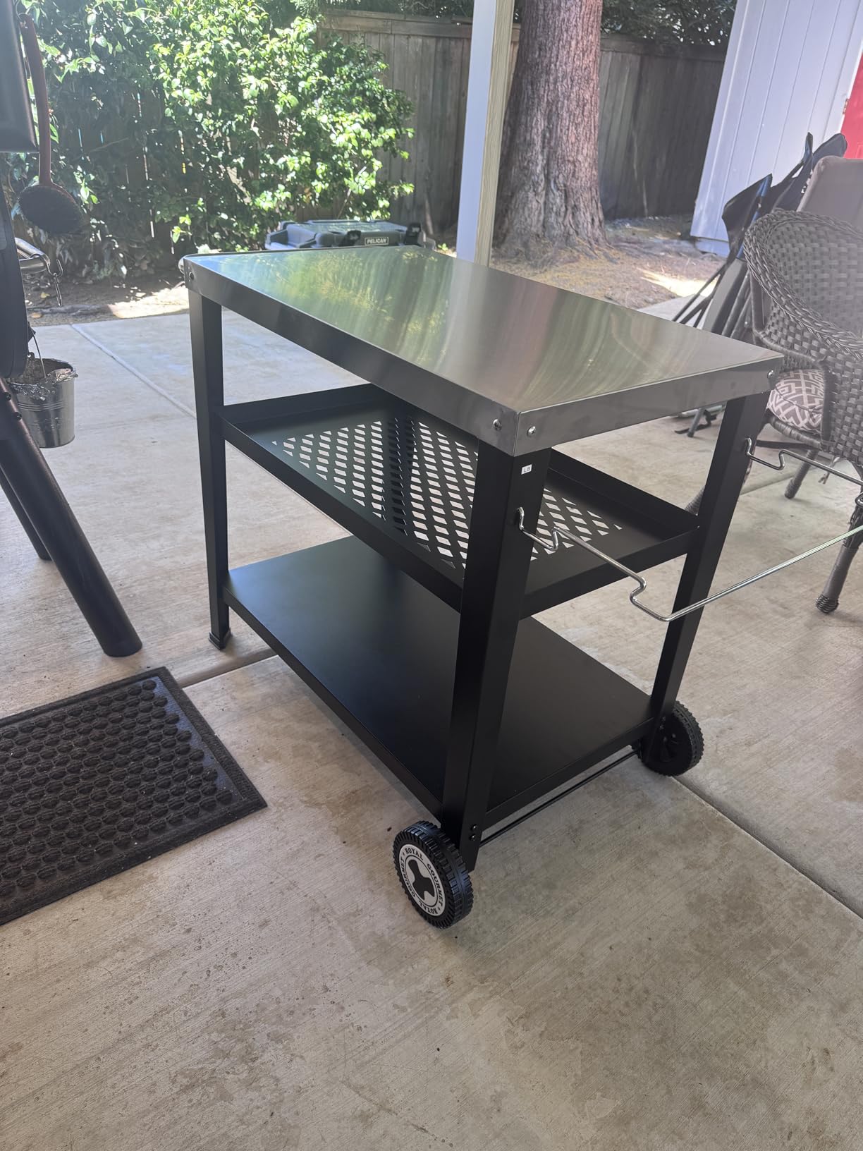 Royal Gourmet PC3404S Movable 3-Shelf Grill Table, Stainless Steel Tabletop customer photo 2