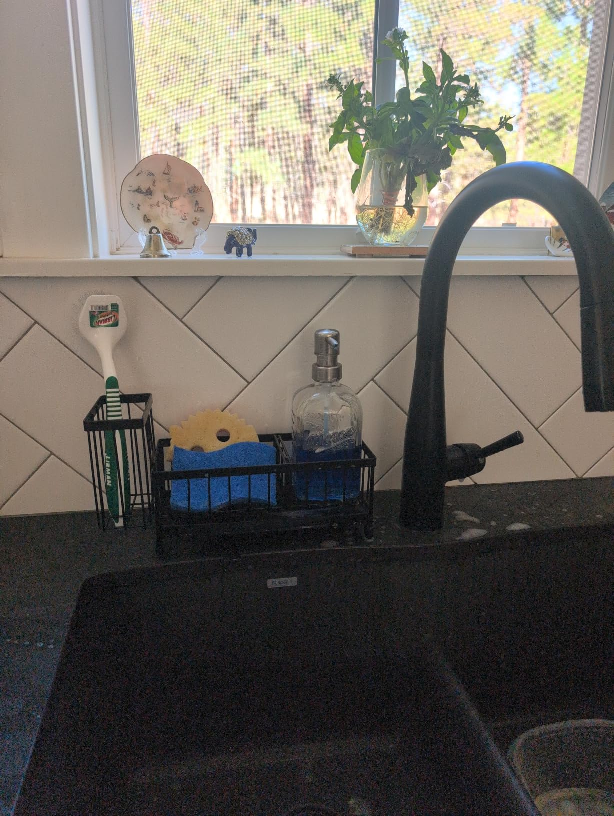 Cisily Sponge Holder for Kitchen Sink, Sink Organizer with Brush Holder customer photo 1