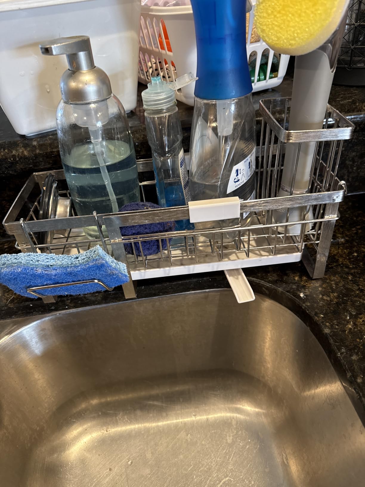Cisily Sponge Holder for Kitchen Sink, Sink Organizer with Brush Holder customer photo 2