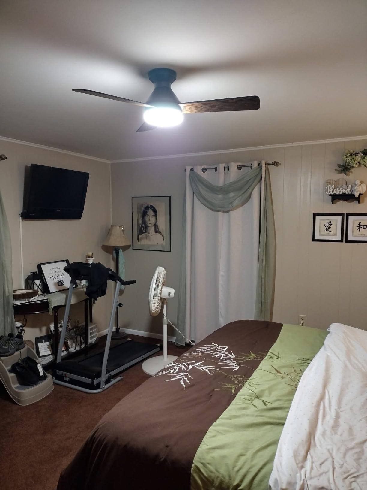 Amico 42 Inch Black Low Profile Ceiling Fans with Lights and Remote customer photo 1