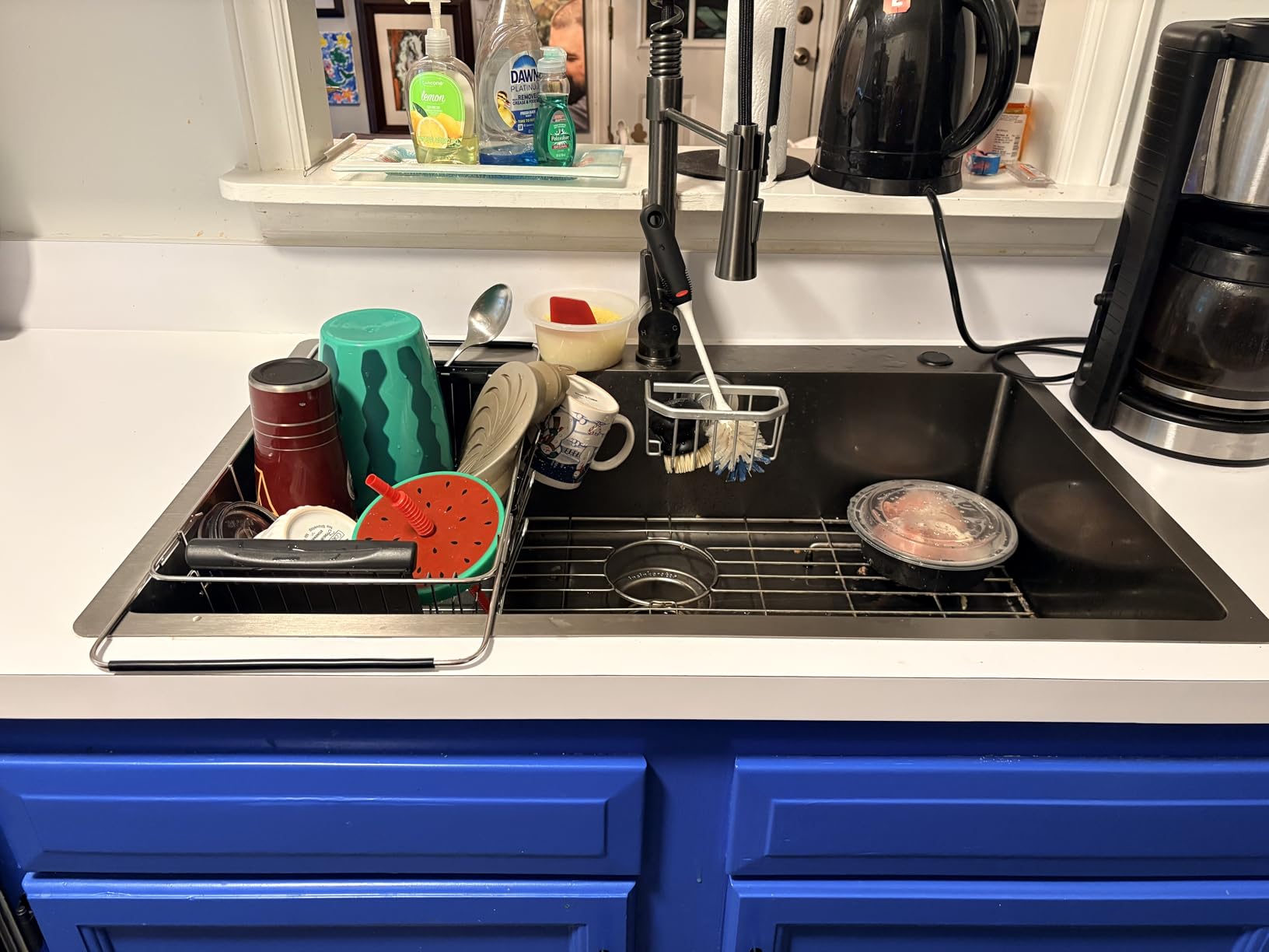 JASIWAY Dish Drying Rack in Sink, Dish Drainer with Cup and Utensil Holder customer photo 2