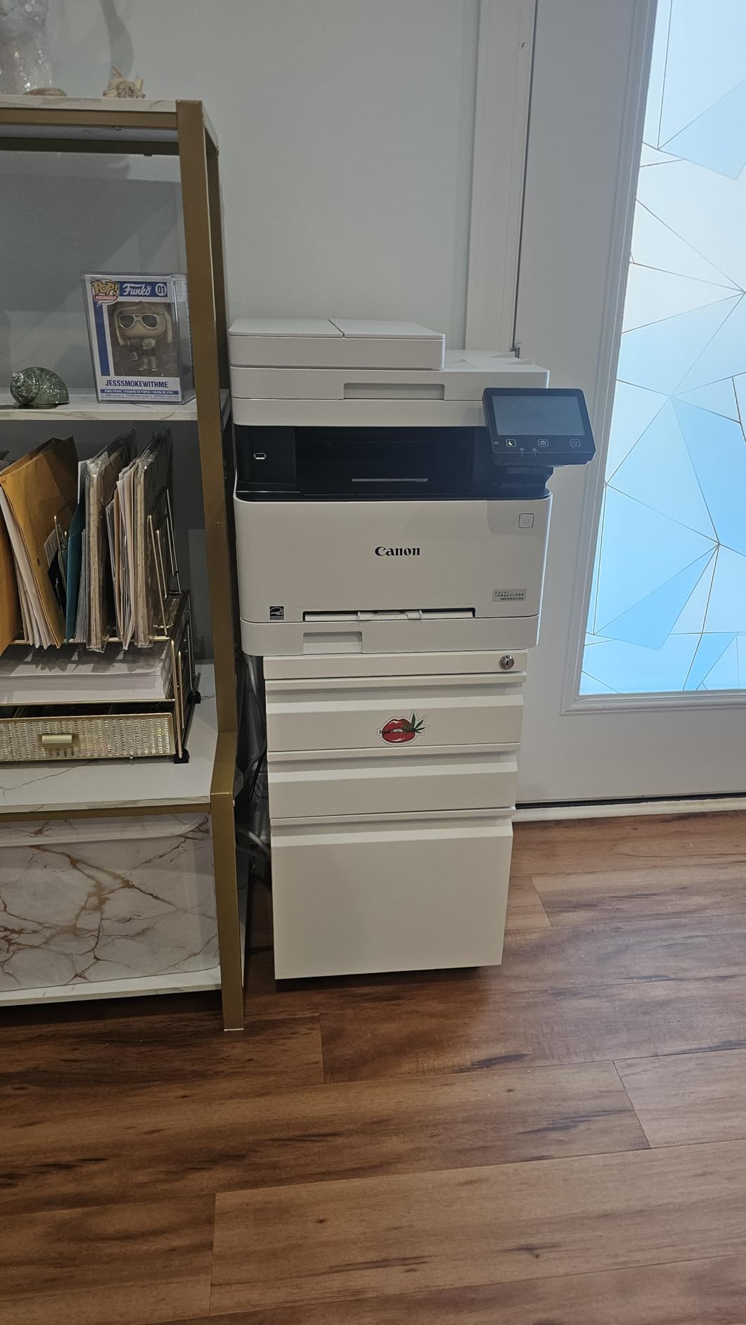 Approgreent Mobile File Cabinet for Home Office, Lockable 3 Drawer Filing Cabinet with Wheels for A4-Size/Letter-Size/Legal-Size, Fully Assembled Except Casters, White customer photo 1