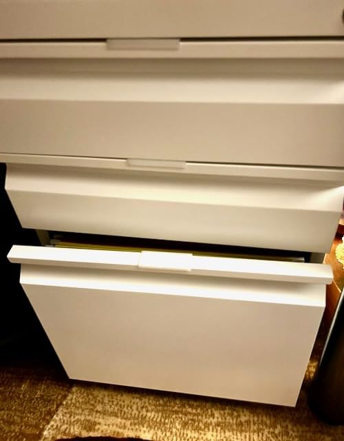 Approgreent Mobile File Cabinet for Home Office, Lockable 3 Drawer Filing Cabinet with Wheels for A4-Size/Letter-Size/Legal-Size, Fully Assembled Except Casters, White customer photo 2