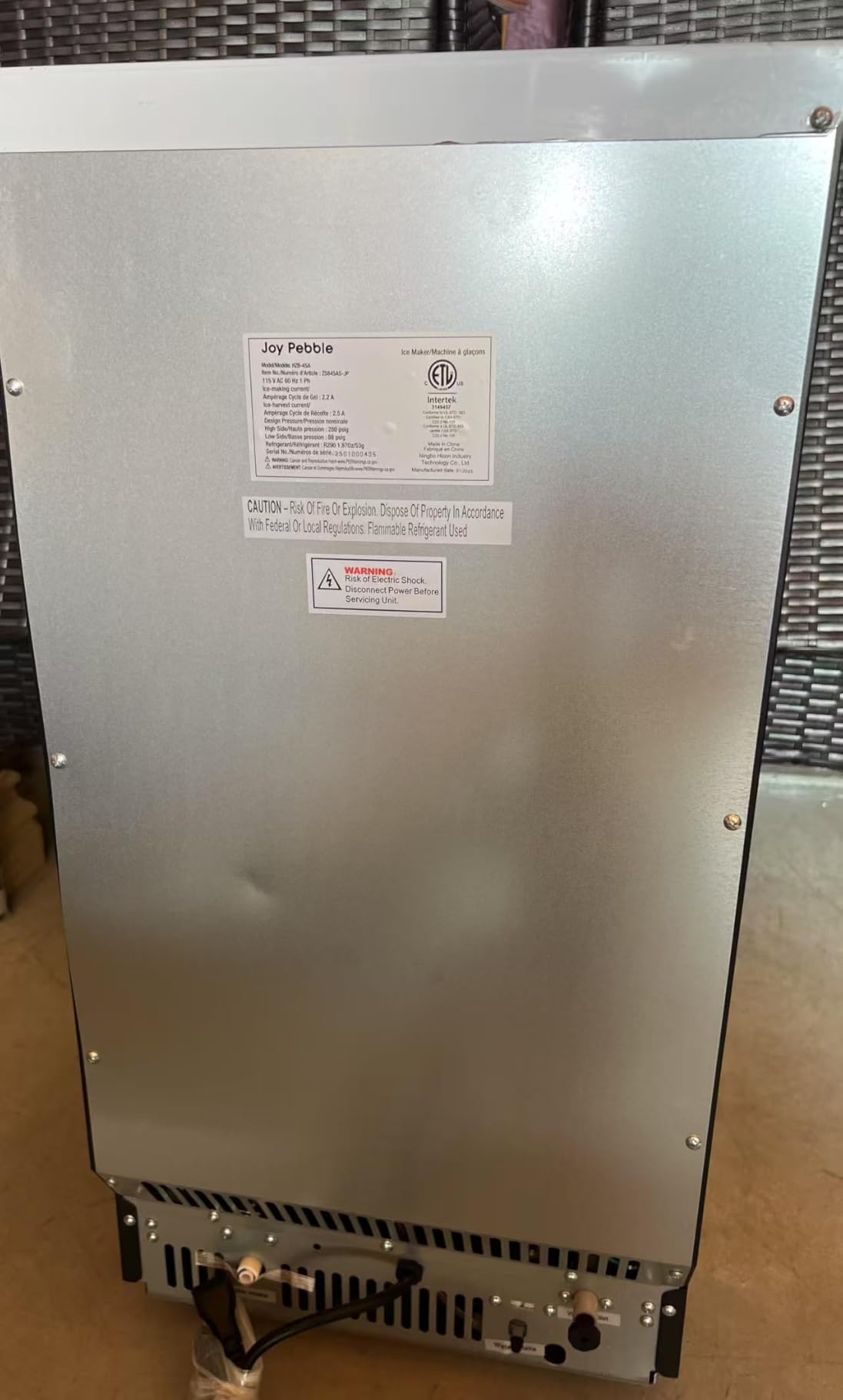 COWSAR Commercial Ice Maker Machine 100Lbs/24H, Stainless Steel Undercounter Ice Maker with 33Lbs Storage Capacity, Self-Cleaning Freestanding Ice Machine for Home, Bar, Restaurant, Office, Outdoor customer photo 2