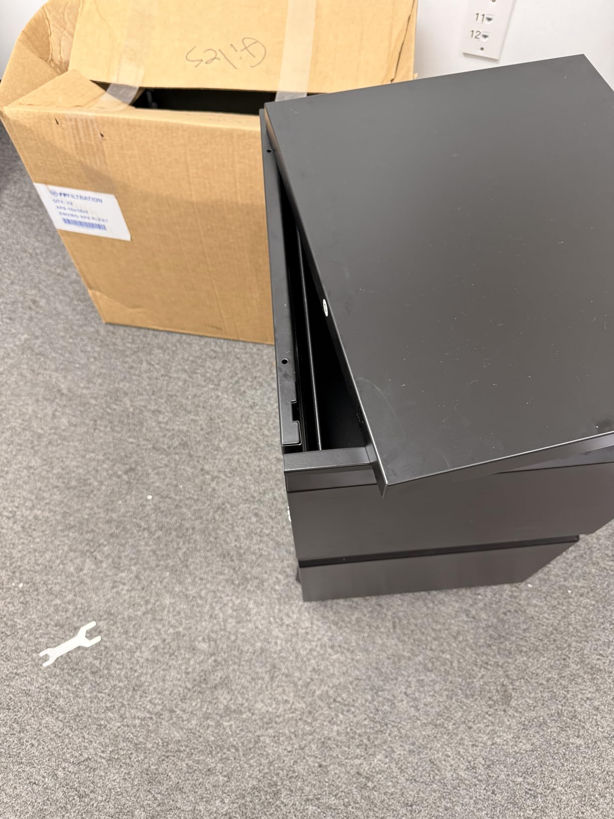 SISESOL 2 Drawer File Cabinet on Wheels,Metal Filing Cabinet with Lock,Black Rolling File Cabinets with Casters,Under Desk Office Cabinets for Home Office,Fit A4/Letter/Legal,Easy Assembly customer photo 1