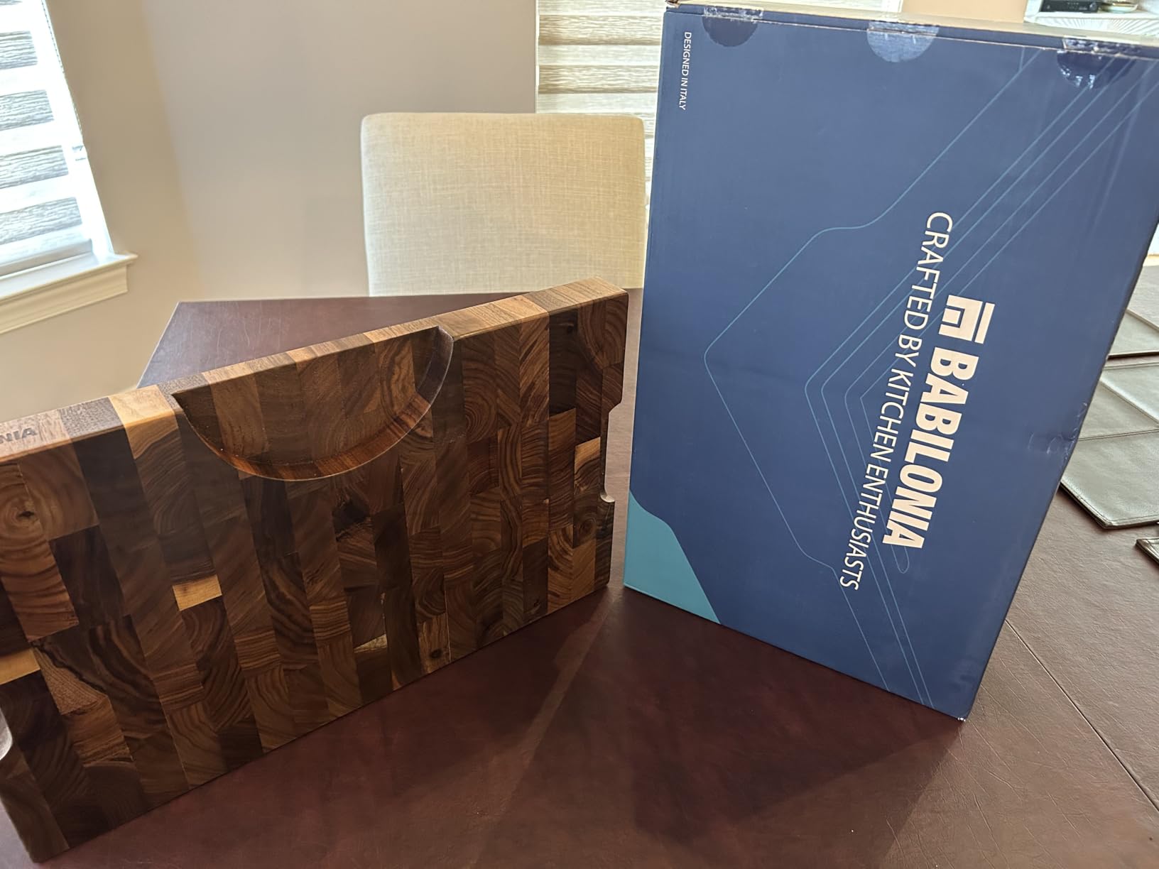 American Walnut Wood Cutting Board, End Grain Butcher Block for Kitchen customer photo 2