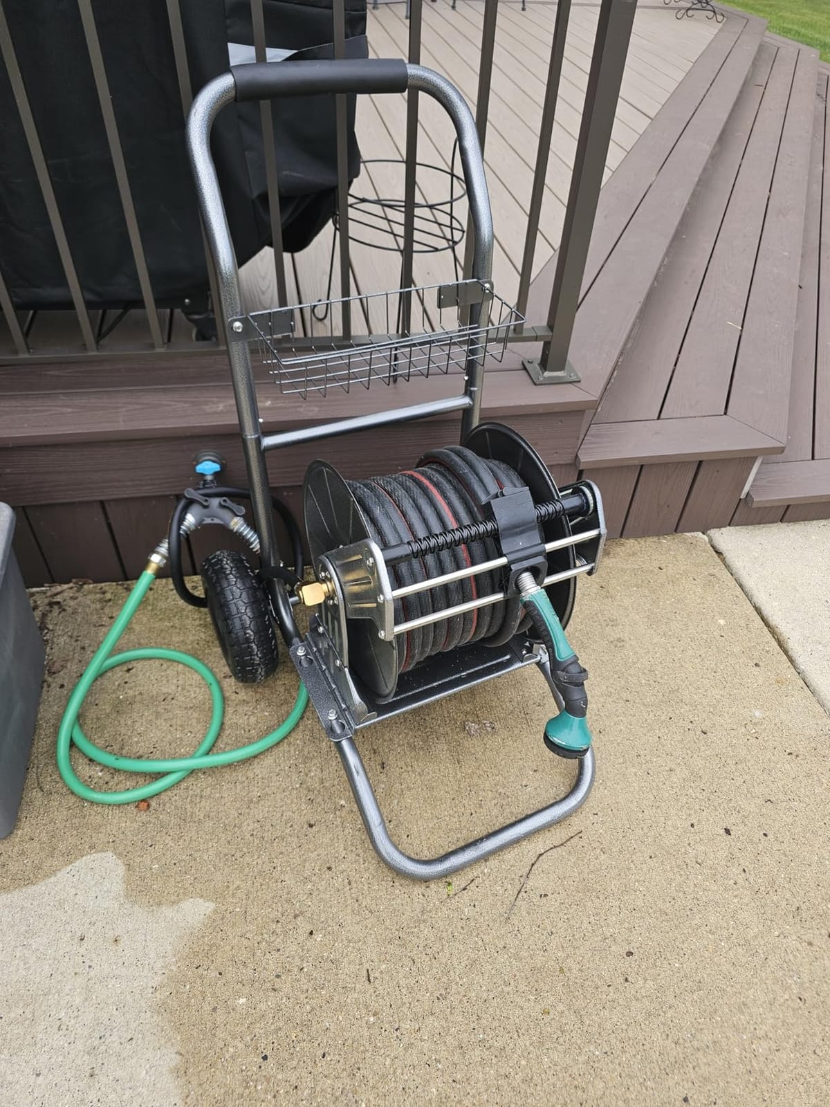 Giraffe Tools Garden Hose Reel Cart with Wheels, 200FT of 1/2 Capacity customer photo 1