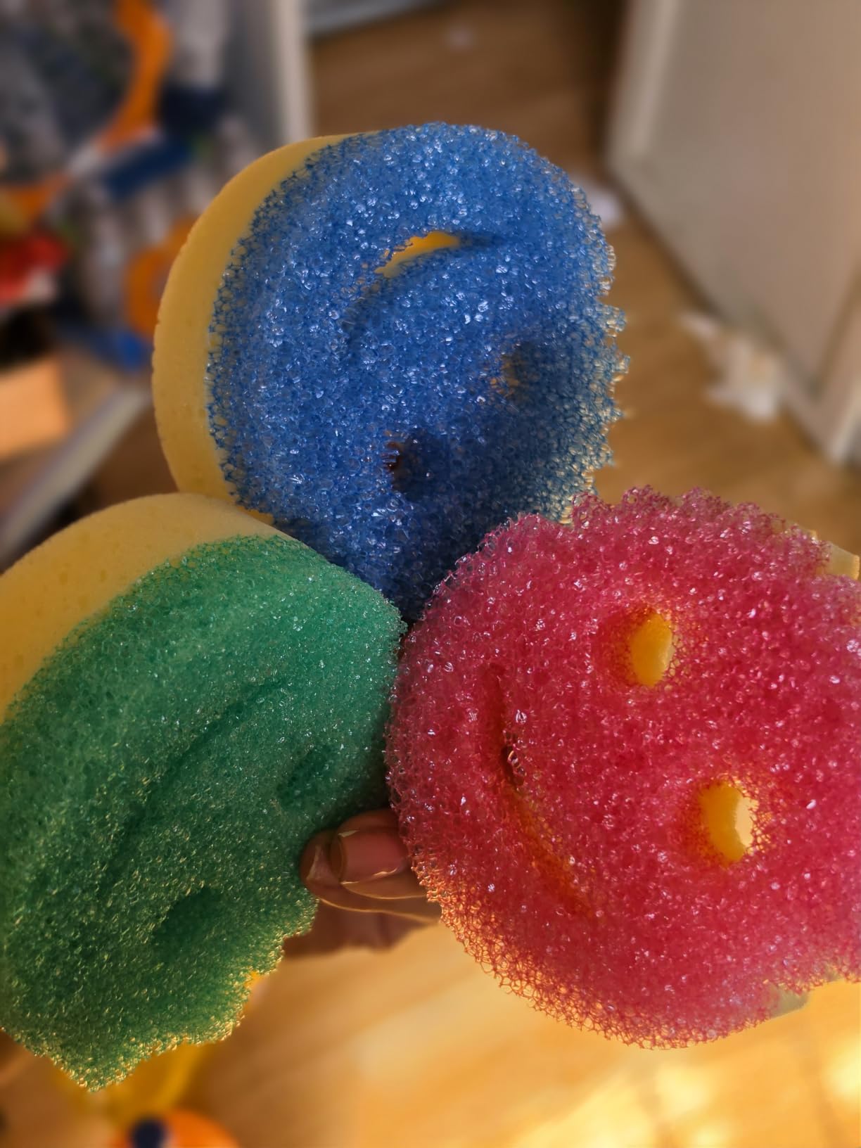 Scrub Mommy Kitchen Sponges - Dual-Sided Dish Sponges for Scrubbing - Non-Scratch Cleaning Sponges for Washing Dishes, Bathroom & Multi-Surface Cleaning - Online Exclusive (3 Count) customer photo 2