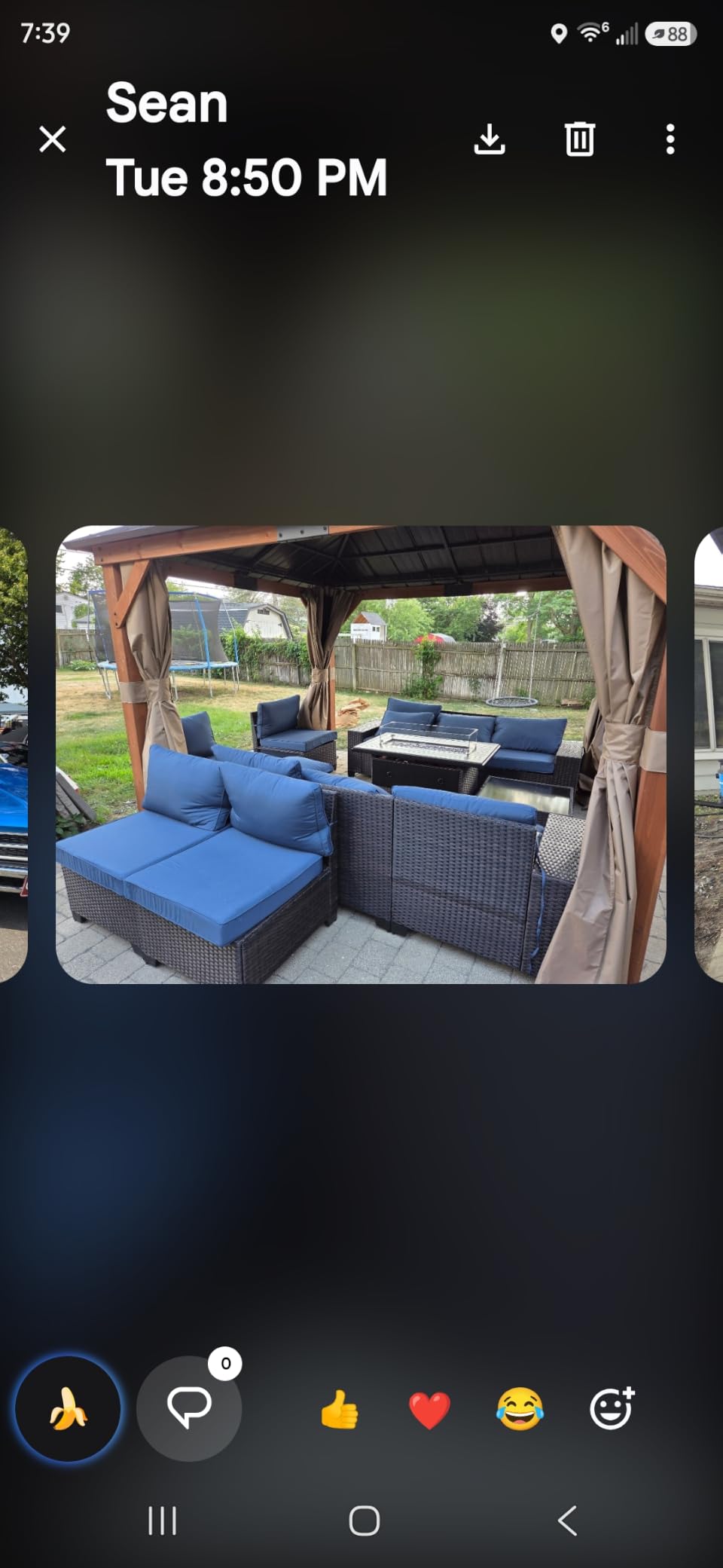 Kullavik 7 Piece Outdoor Wicker Patio Furniture Set with Fire Pit Table customer photo 1
