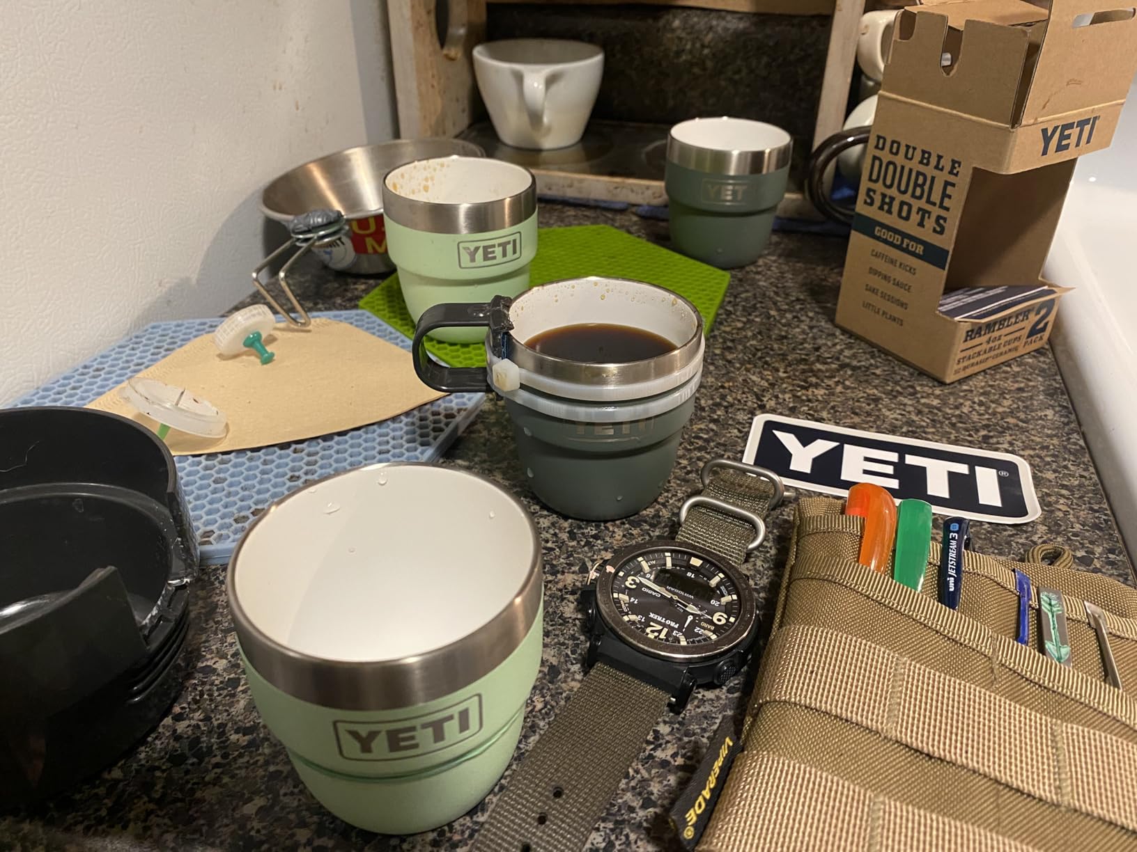 YETI Rambler 4 oz Stackable Cup, Stainless Steel, Vacuum Insulated Espresso/Coffee Cup, 2 Pack customer photo 2