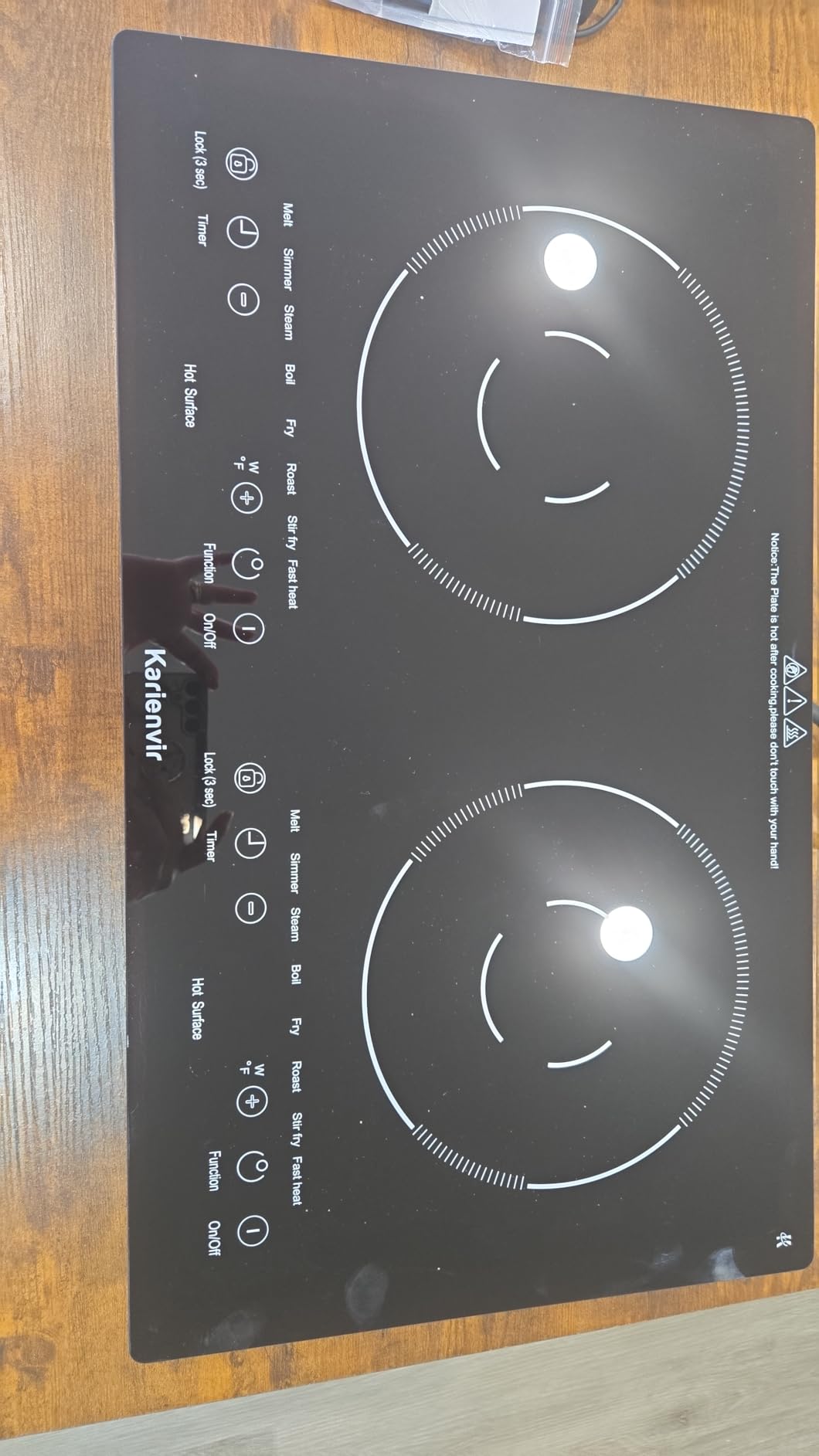 2 Burner Electric Cooktop 110V, 2000W, 24