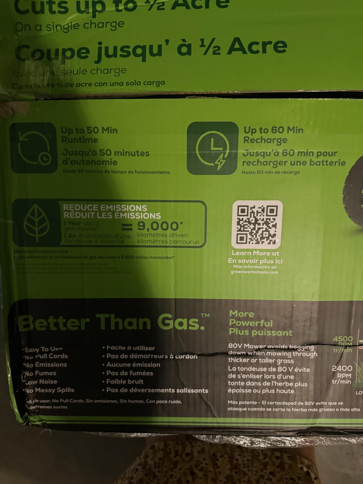 Greenworks 80V 25in Self-Propelled Lawn Mower, 4.0 Ah Battery and Charger customer photo 2