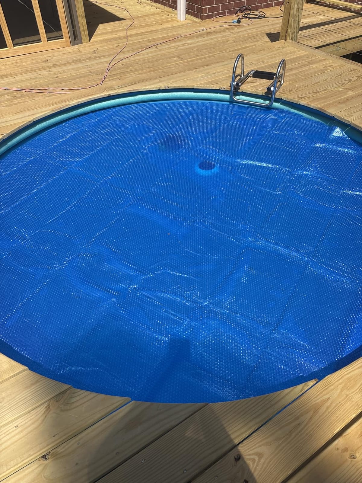 BigXwell Solar Pool Cover, 12Mil Round 18 Foot Solar Blanket for Above-Ground and In-Ground Pools, Swimming Pool, Blue 1200Series (Round 18 FT) customer photo 2