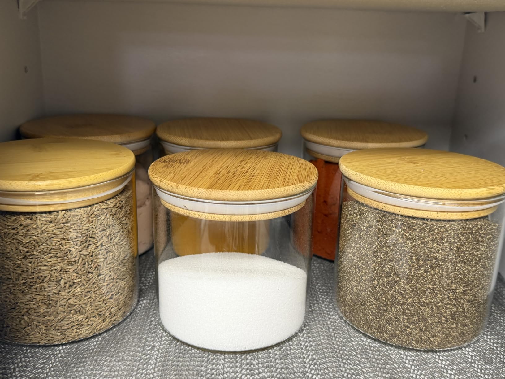 ComSaf Glass Storage Containers with Lids 1 Qt, Set of 6 Food Storage Jars customer photo 1