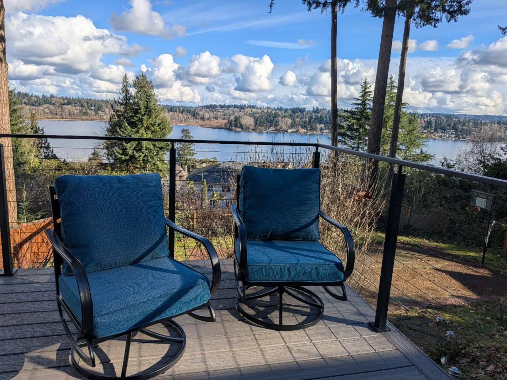 Sophia & William 8 Piece Metal Patio Furniture Set with Fire Pit Table,Gray customer photo 2