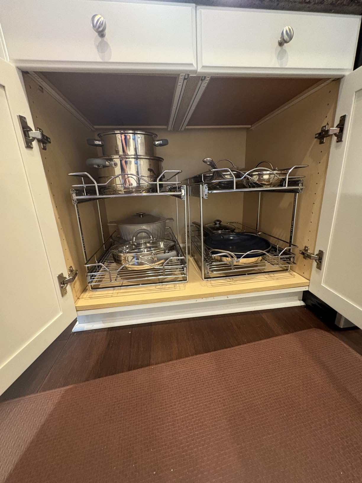 OCG 2 Tier Pull Out Cabinet Organizer (22.5