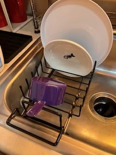 ANTOPY Sink Dish Drying Rack - Expandable Small Dish Rack Over Sinks with Silicone Drying Tray, Dish Drainer for Kitchen Counter with Cutlery Holder, Drying Rack Fit for 14’’-19’’ Kitchen Sink customer photo 2