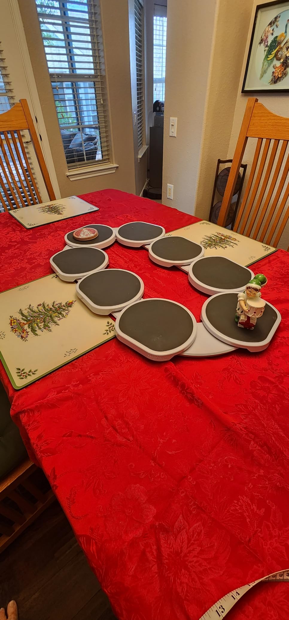 White- The Lazy Susan Revolution - The First Patented Lazy Susan Turntable Expandable for Rectangular & Oblong Tables - Kitchen & Dining Tables - Great Gift! Parties & Gatherings customer photo 1