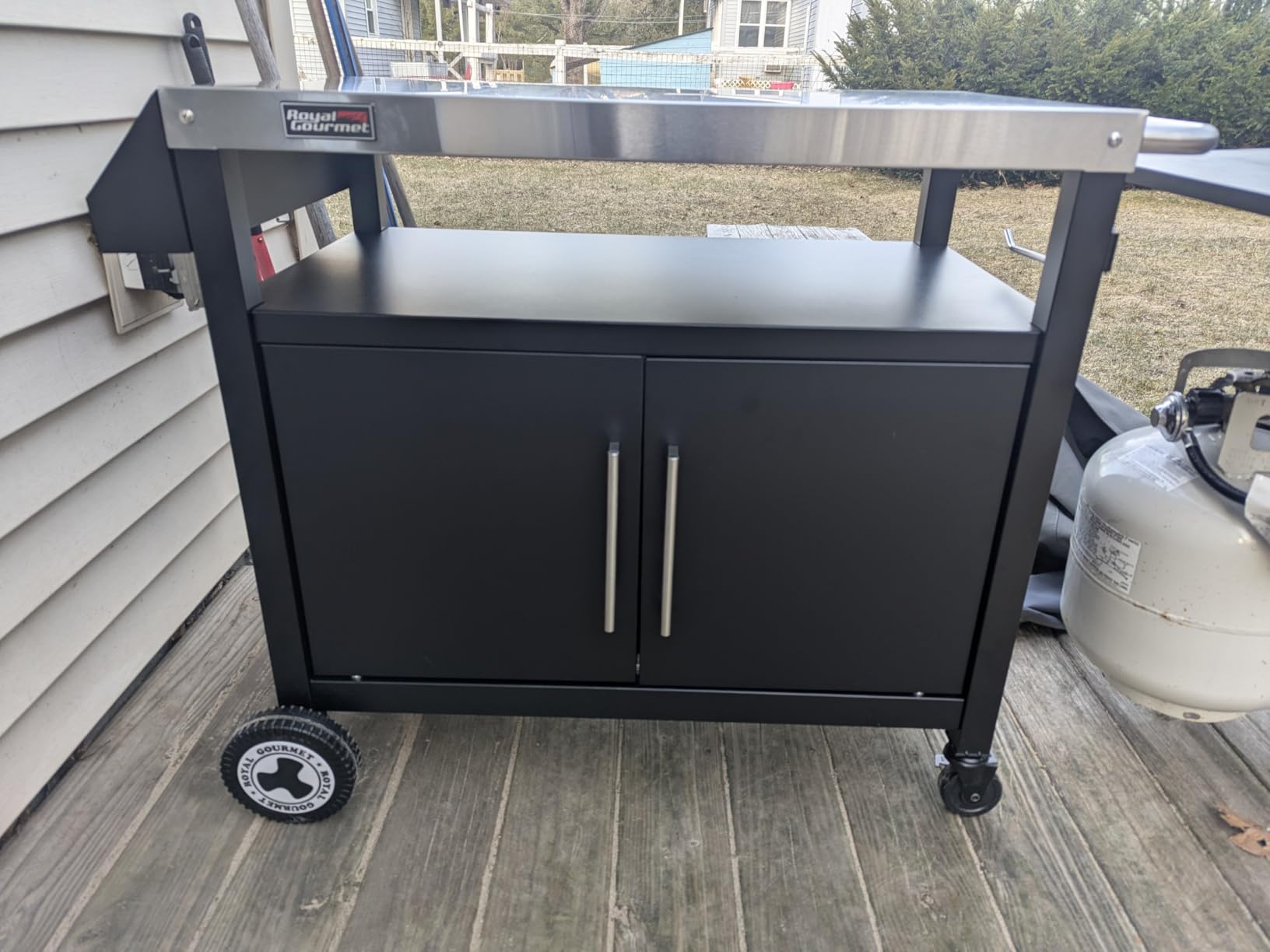 PC3403S Outdoor Grill Cart with Wheels Black customer photo 1