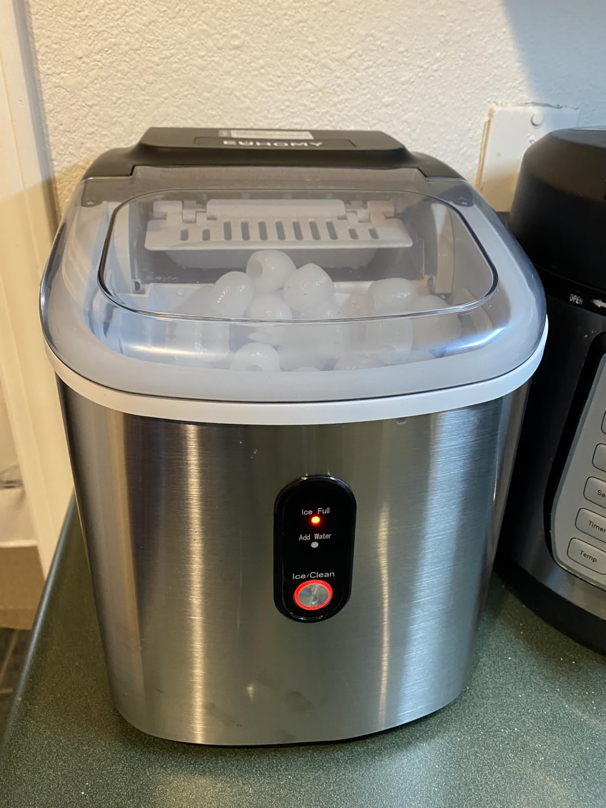 EUHOMY Ice Maker Countertop with Handle, 9 Ice Cubes Ready in 6 Mins customer photo 2
