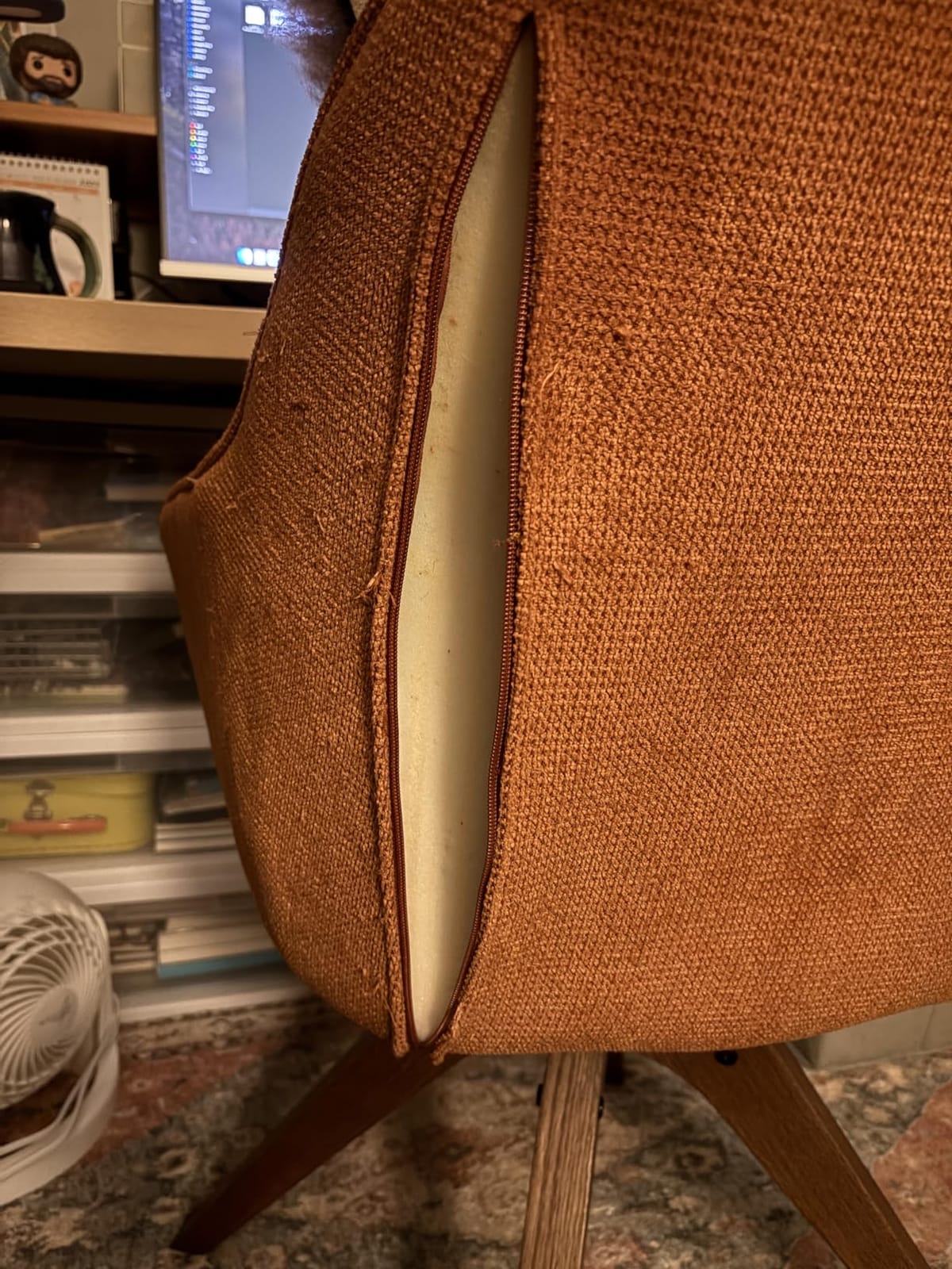 Art Leon Swivel Desk Chair for Home Office, Fabric, Gray customer photo 2