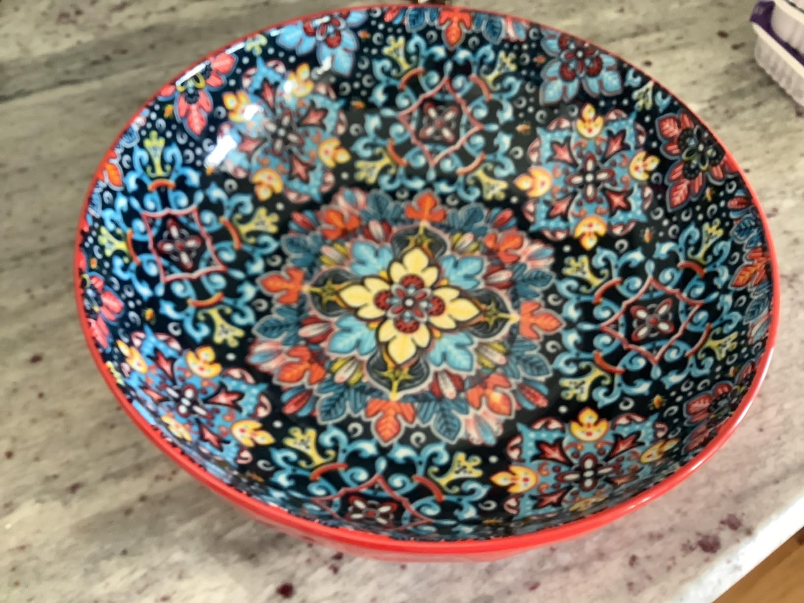 vancasso Large Serving Bowls,78 Oz Salad Bowls Set of 2,Serving Dishes-Red customer photo 1