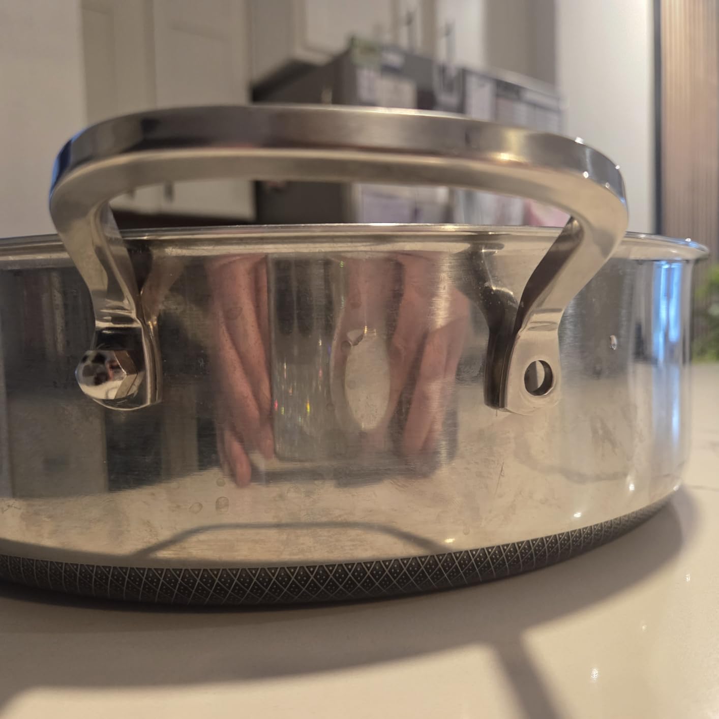 Saute Pan,Hybrid Non Stick 5 Quart Everyday Braiser pan,Chicken Fryer, PFOA Free Cookware,12 inch Deep Frying Pans with Lid,Dishwasher and Oven Safe,Works on Induction,Ceramic and Gas Cooktops customer photo 1