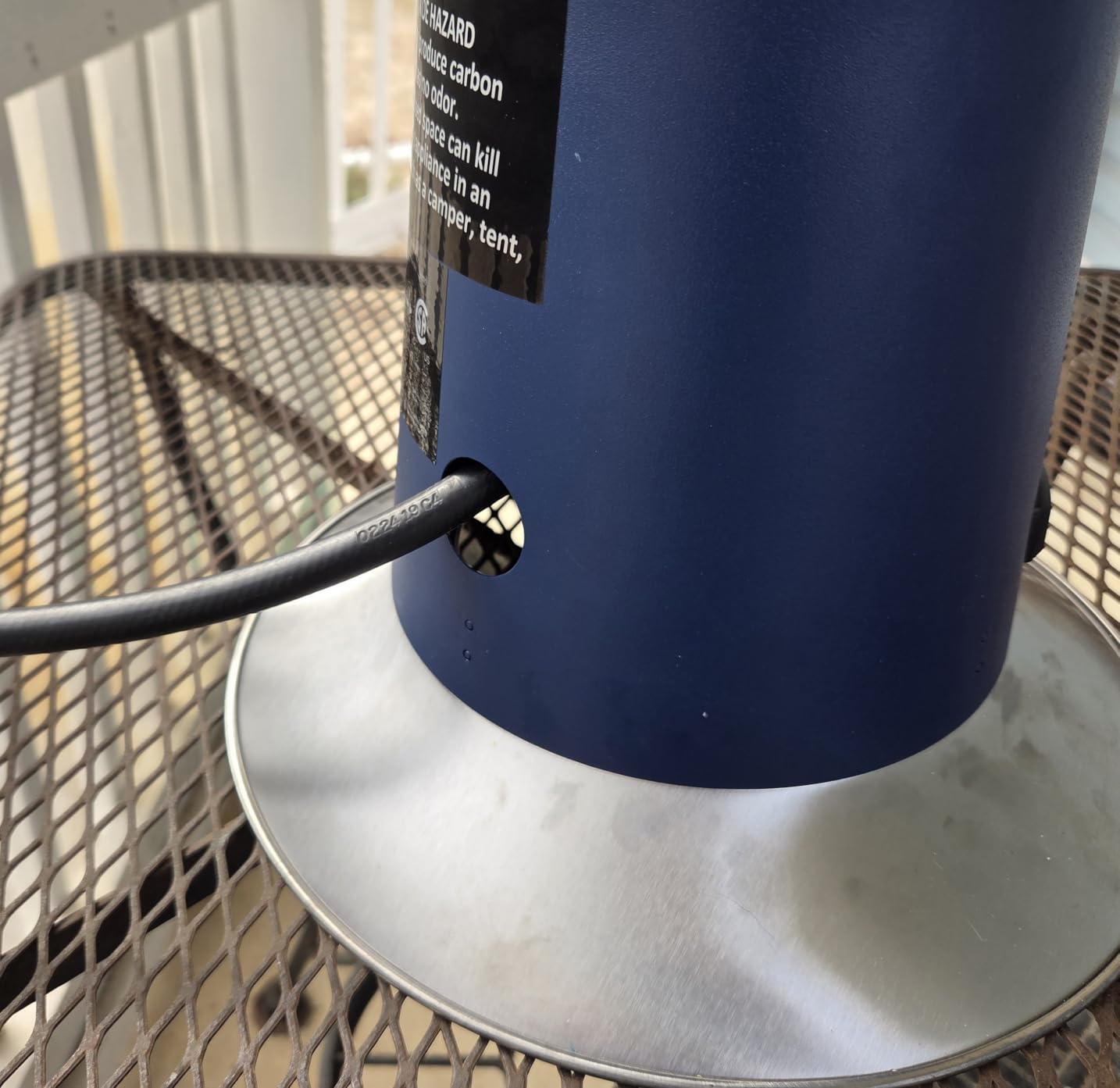 Cuisinart Portable Tabletop Patio Heater, 11,000 BTU Outdoor Propane Heater with Safety Tilt Switch and Adjustable Heat, Burner Screen Guard, 30 sq. Foot Heat Range, Red customer photo 1