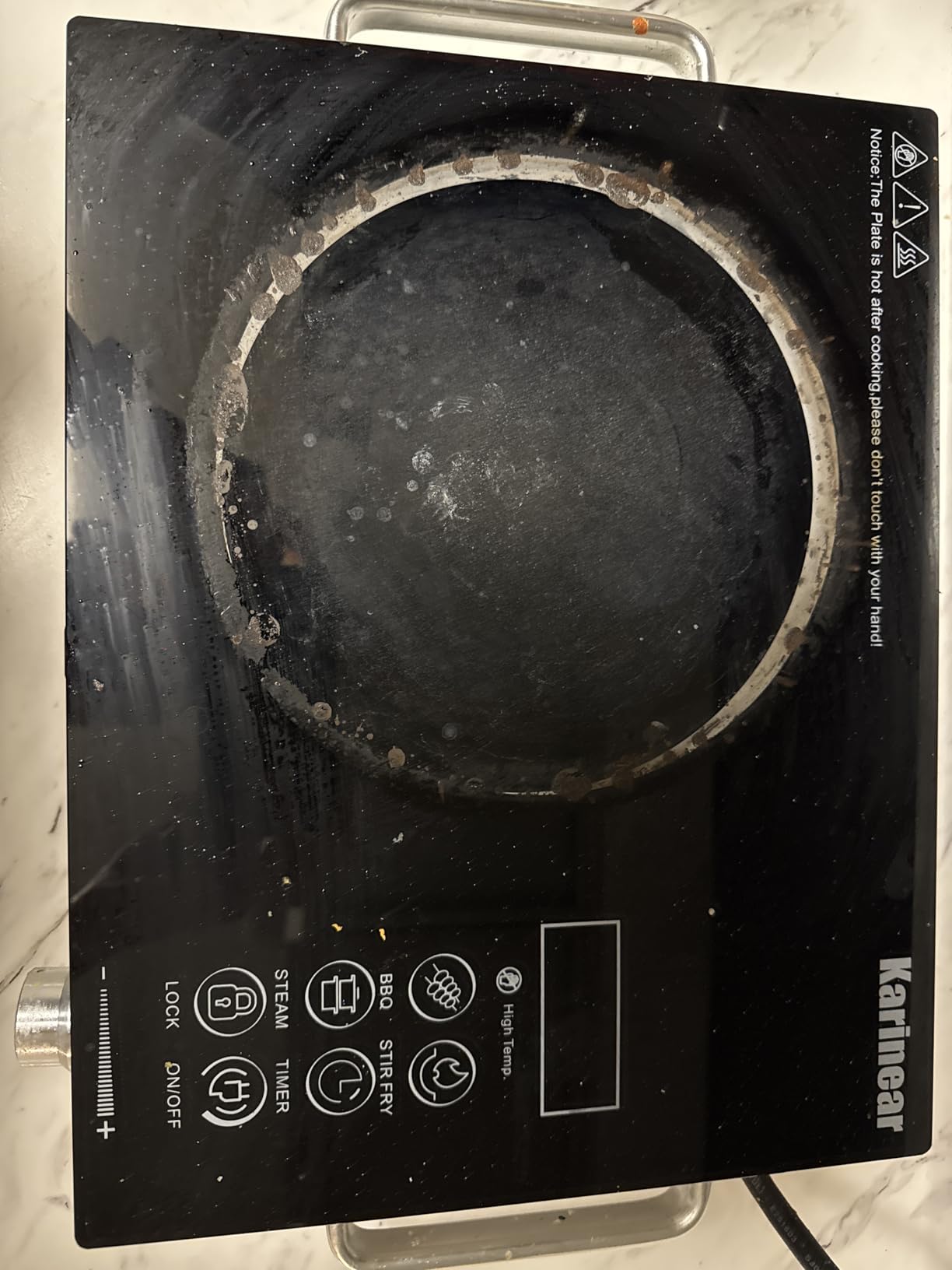Karinear 2 Burner Electric Cooktop 110V,Portable Electric Stove with Handle customer photo 1