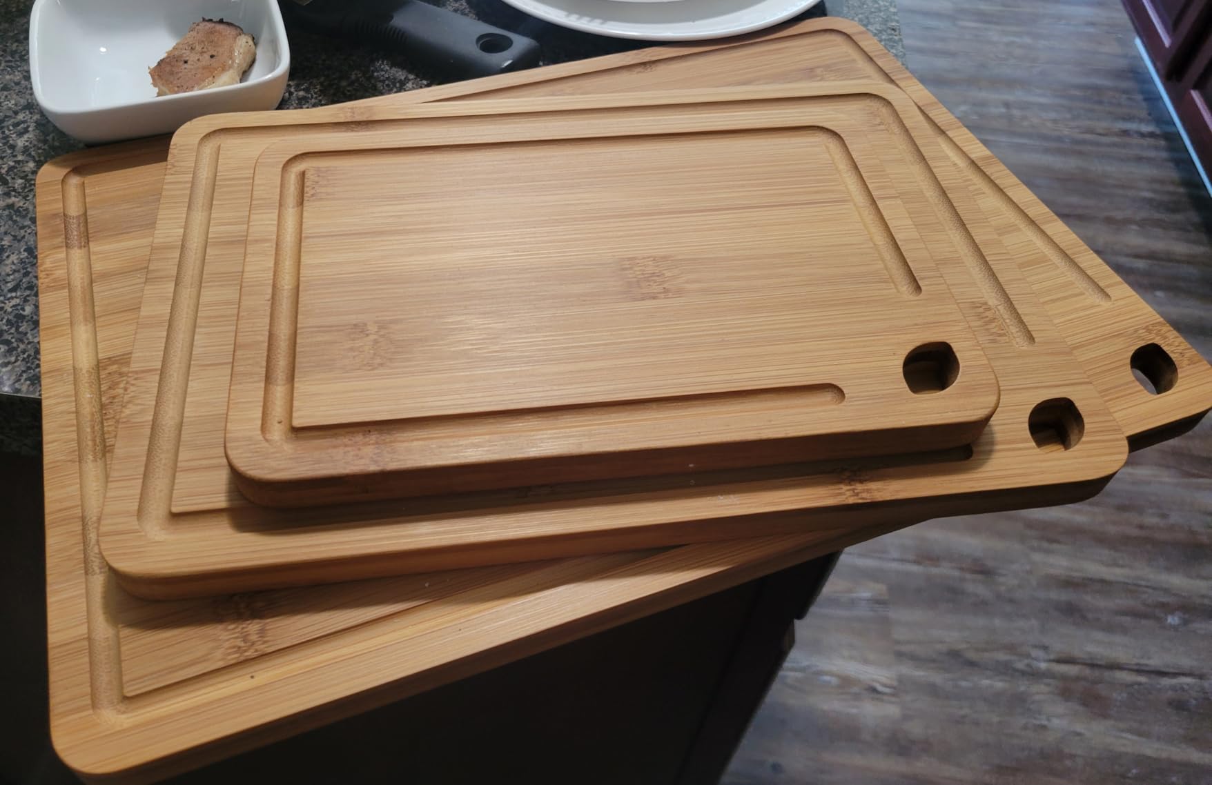 Keechee Bamboo Cutting Board, Durable Wood Cutting Boards for Kitchen with Deep Juice Grooves & Built-in Handles, Ideal Charcuterie & Chopping for Meat, Vegetables and Fruits Kitchen Gifts for Men customer photo 1