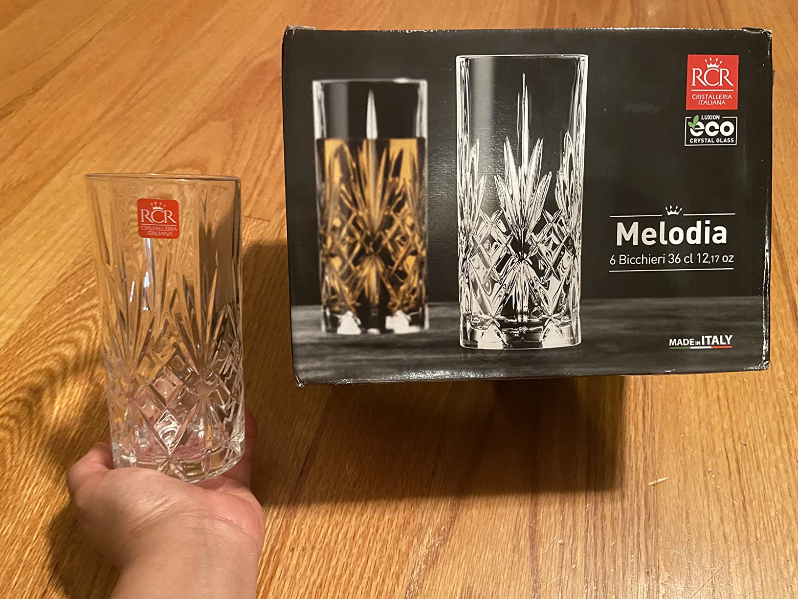 Barski Highball Glass - Drinking Glasses - Set of 4 - Hiball Tumblers - Glass Crystal Tumbler - for Water, Juice, Beer, Mixed Cocktails, Mojito Glass, Tom Collins Bar Glassware, 12 oz, Made in Europe customer photo 1