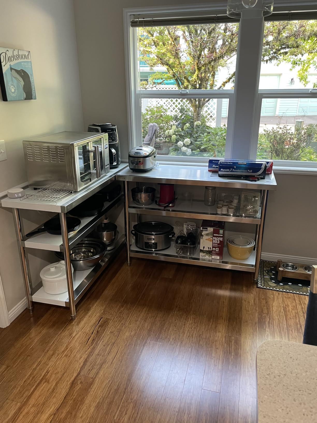 VEVOR Stainless Steel Food Prep Table, 18 x 48 x 34 Inch Commercial Kitchen Worktable, with 2 Adjustable Undershelf, Heavy Duty Prep Tables Metal Work Table for BBQ, Kitchen, Home, and Garage customer photo 1