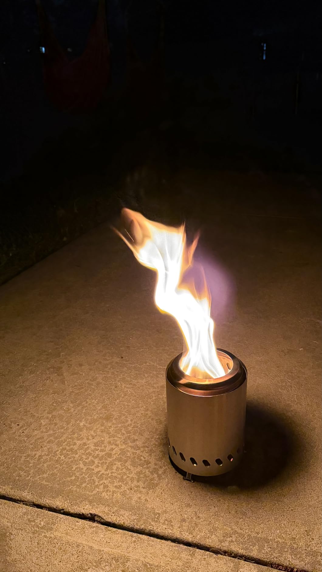 HGD Tabletop Fire Pit, Smokeless Firepit Outdoor, Mini Fire Pit for with Carry Bag for Camping Backyard Patio Garden Picnic, Silver customer photo 1