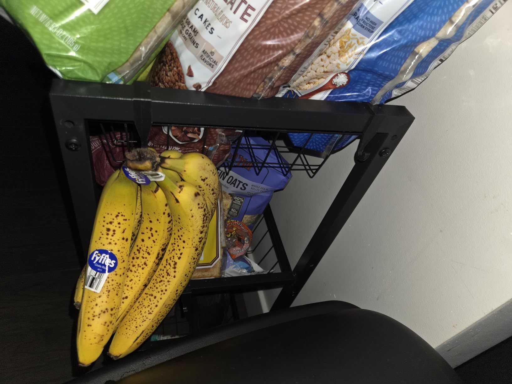 Hastatii Storage Rack Kitchen Baker's Rack - 3 Tiers 4 Baskets, Utility Coffee Bar, Air Fryer Stand with Steel Mesh Baskets customer photo 2