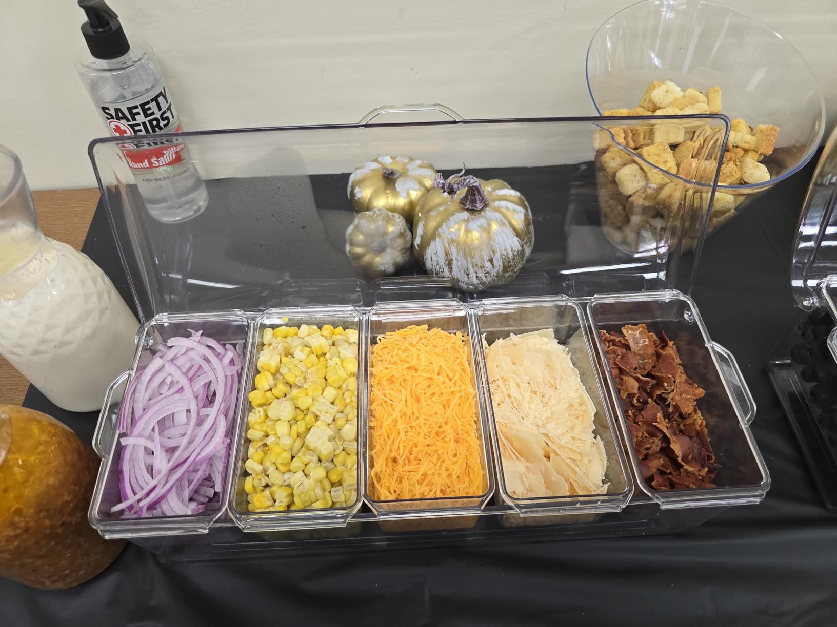 Ice Chilled Condiment Caddy, Condiment Containers with Lids,Serving Tray customer photo 2