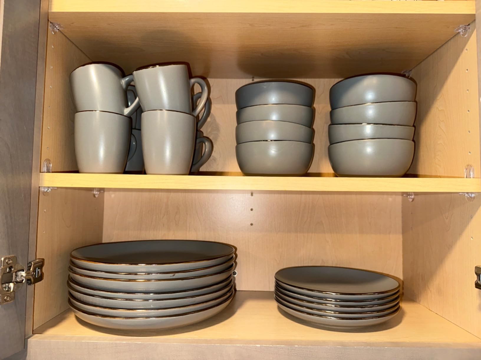 Gibson Home Bethel 18 Piece Plates and Bowls Ceramic Stoneware Organic Shape Dinnerware Set (Service for 6) - Matte Black customer photo 1