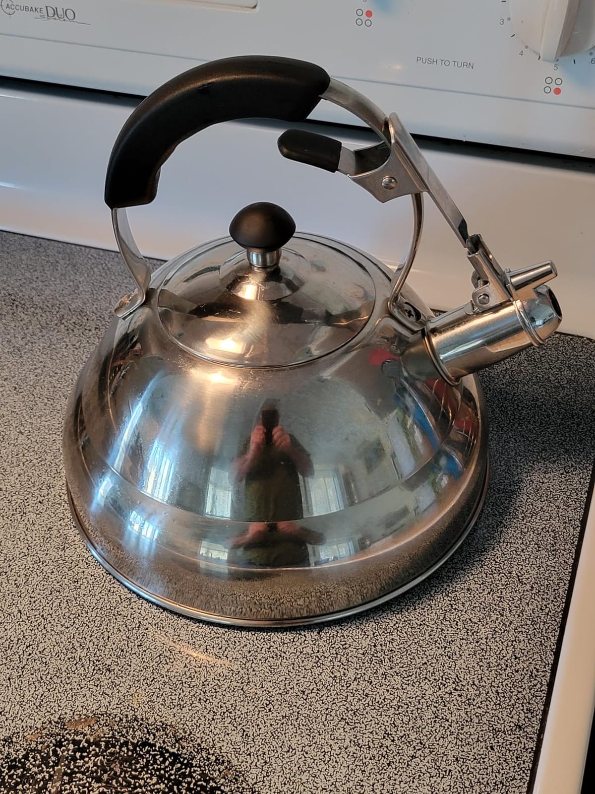Mr. Coffee Armidale 2.5QT Whistling Tea Kettle, Large Brushed Stainless Steel Kettle for Stovetop, Durable Fast-Boil Tea Pot customer photo 2