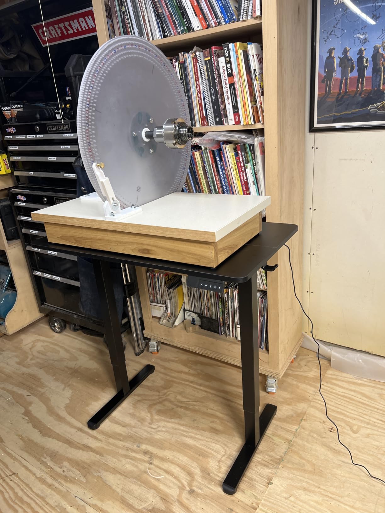Kingant Standing Desk, 35x20 Inch Electric Height Adjustable Computer Desk customer photo 2