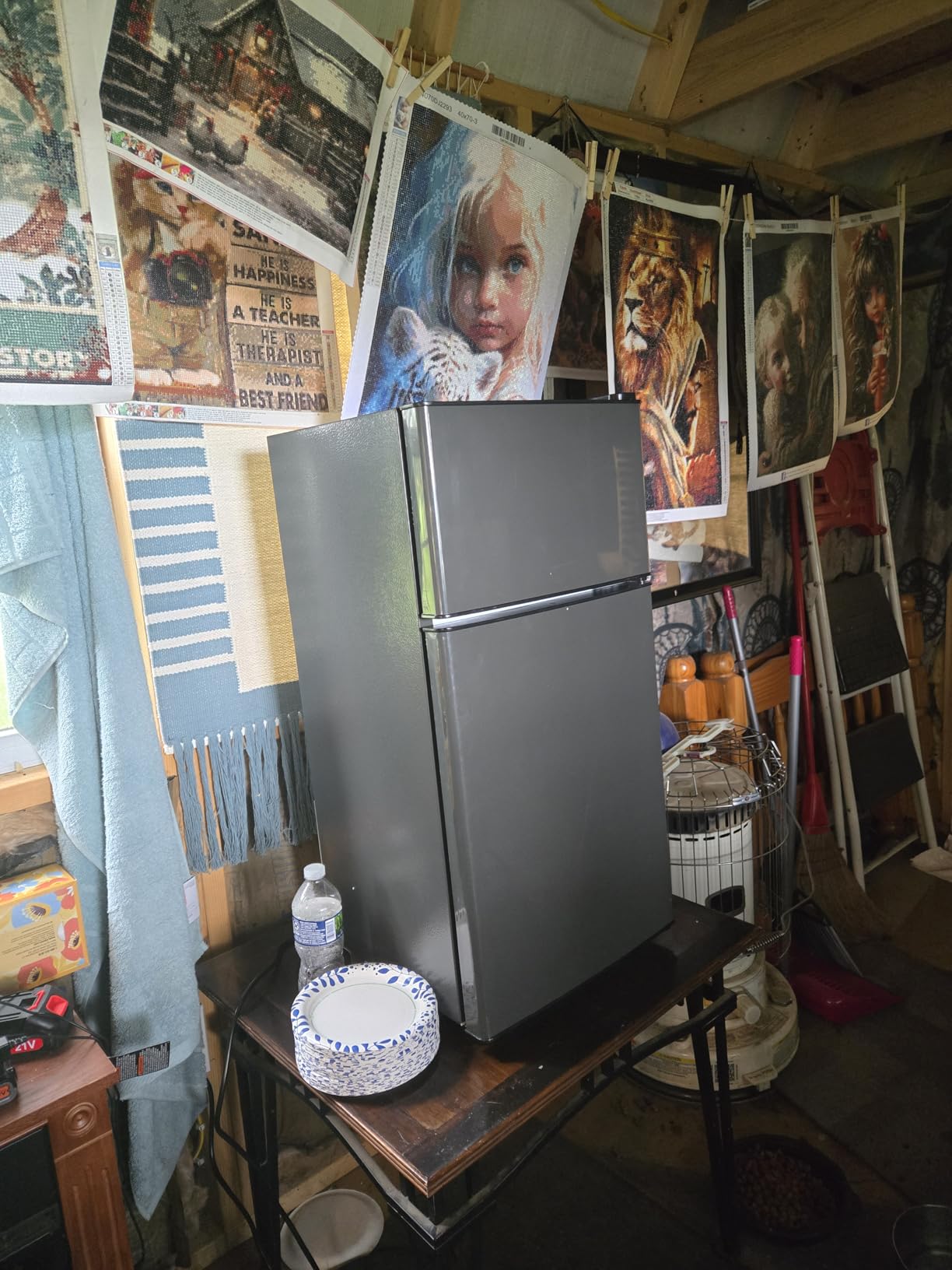 DEMULLER 2.4 Cu.ft Mini Fridge with Top Freezer Apartment Size Dual Door Compact Refrigerator for Personal Use Small Fridge with Egg tray, 7 Temperature Control For Dorm, Black customer photo 2