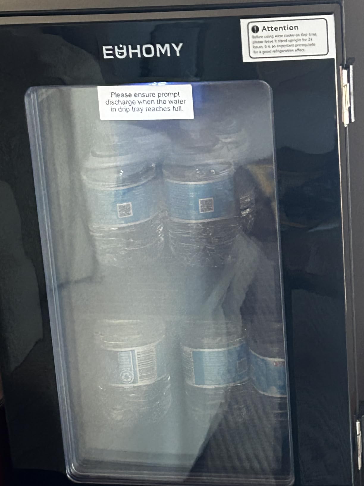 EUHOMY 24 Can Mini Fridge, 18L Beverage Refrigerator with Quiet Compressor customer photo 1