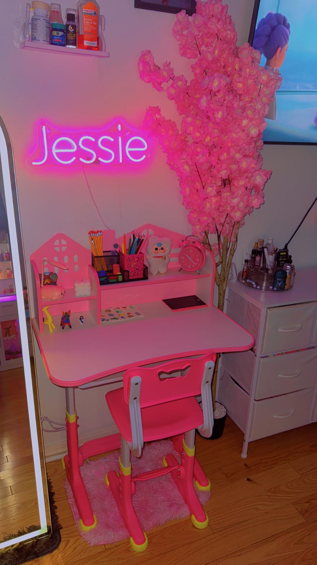 Kids Desk and Chair Set, Height Adjustable Kids Desk customer photo 2