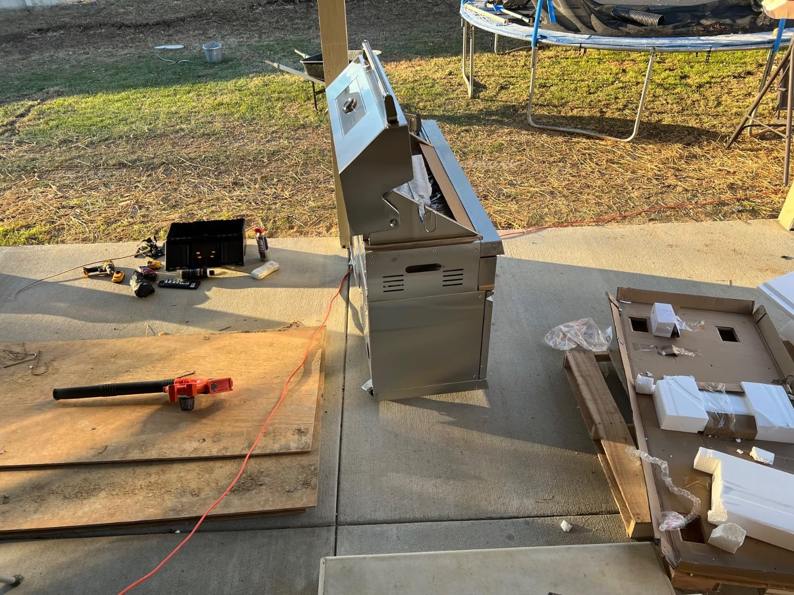 KoolMore Reserve Outdoor Kitchen Island with 6 Burner Grill and a Side Burner, Sink, Storage Cabinet and Beverage Refrigerator, CSA Listed in Stainless-Steel customer photo 2