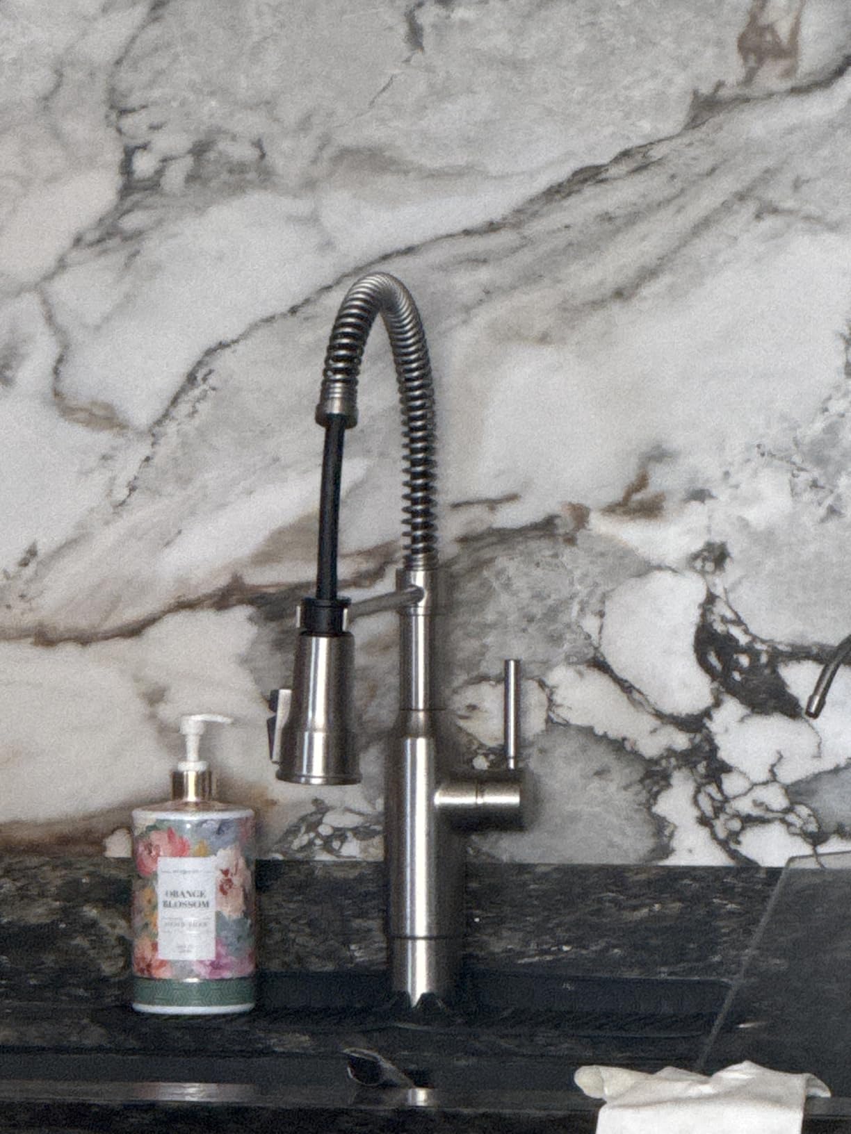 Delta Theodora Pro Style Commercial Kitchen Faucet with Pull Down Sprayer, Single Hole Matte Black Kitchen Sink Faucet, Single Handle, Matte Black 18804Z-BL-DST customer photo 1